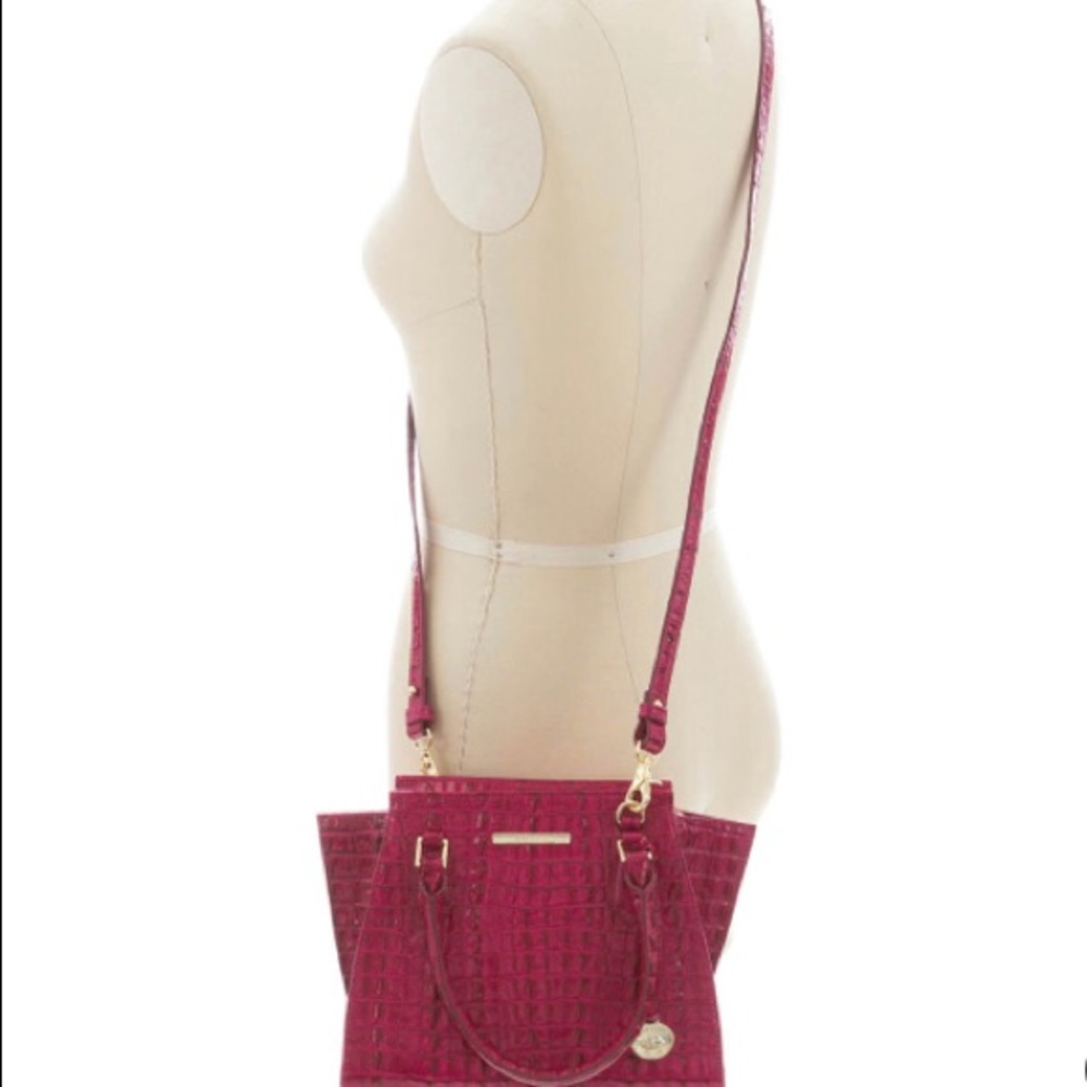 BRAHMIN Mini Priscilla Fuschia La Scala - Picture 2 of 14